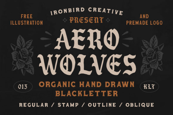 Aero Wolves: The Bold Blackletter Typeface for High-Impact Campaigns