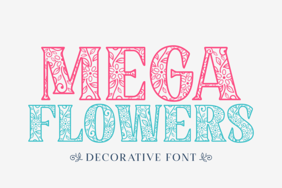 Mega Flowers: A Bold Decorative Typeface for Editorial Joy