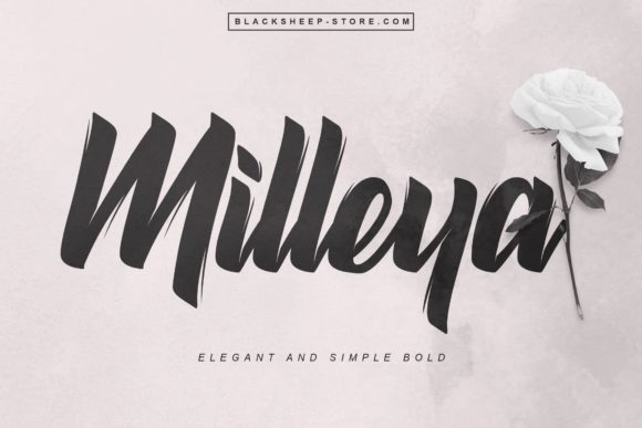 Milleya: The Bold Script Amp Typeface for Handmade Branding