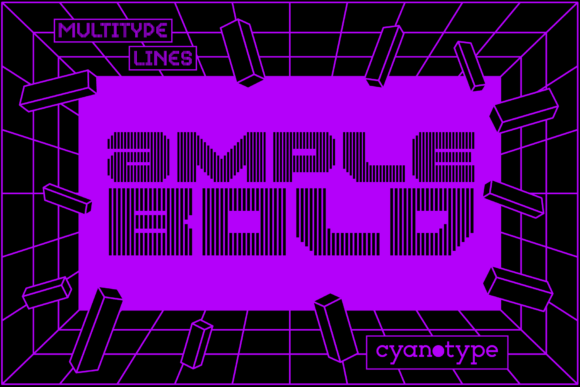 MultiType Lines Ample Bold: A Pixelated Typeface for Editorial Design