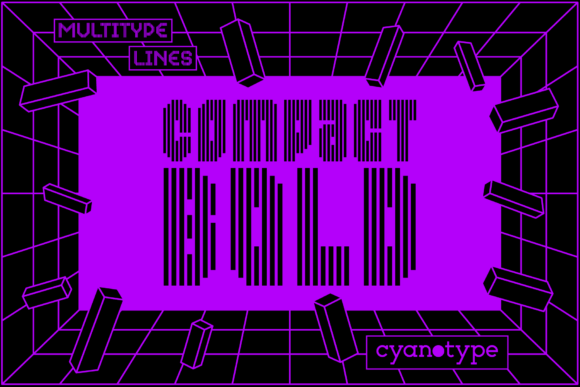 MultiType Lines Compact Bold: A Creative Typeface for Small Business Branding