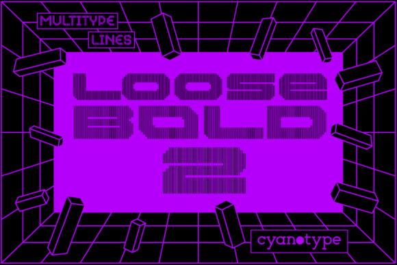 MultiType Lines Loose Bold 2: The Pixelated Typeface for Trendy Campaigns