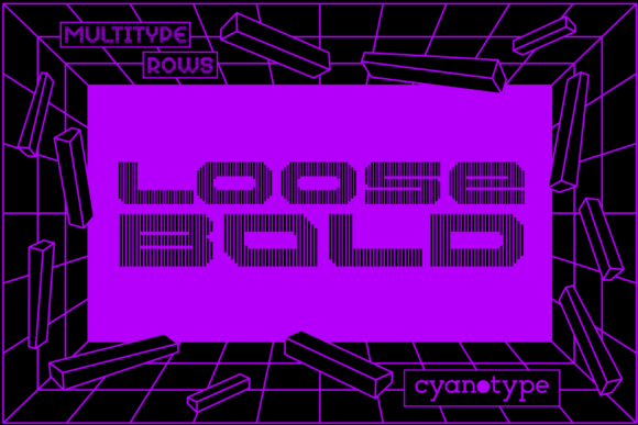 MultiType Lines Loose Bold: A Pixelated Typeface for Bold Web Design