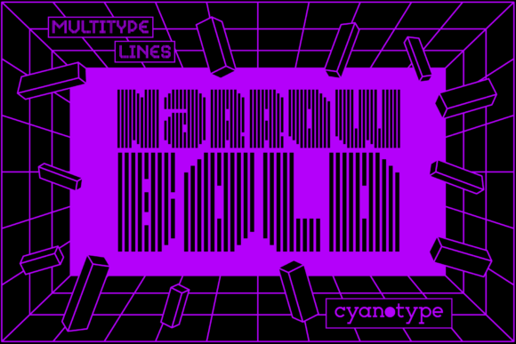 MultiType Lines Narrow Bold: The Pixelated Typeface for Bold Brand Identity