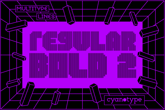 MultiType Lines Regular Bold 2: The Pixelated Typeface for Trendy Campaigns