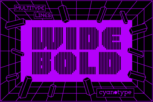 MultiType Lines Wide Bold: A Pixelated Typeface for Bold Branding