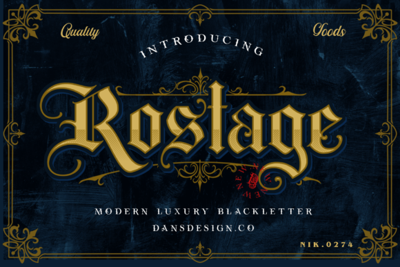 Rostage: The Bold Blackletter Typeface for Handmade Brands